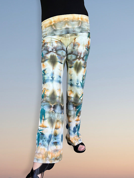Tie Dye Boot Cut Yoga Pants - Nectar Bamboo - X Large