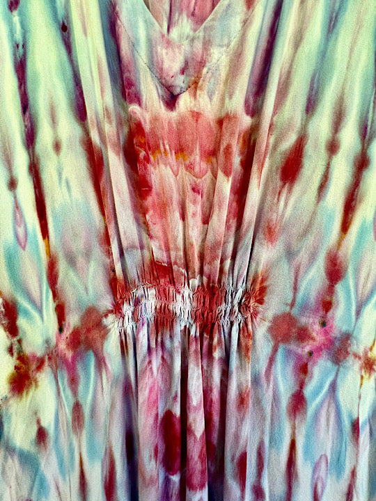 Tie Dye Kaftan - Tropical Sunset - One Size