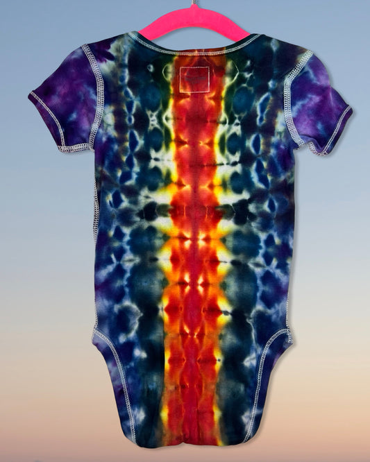 Tie Dye Baby One Piece - Organic Cotton - Purple Heart