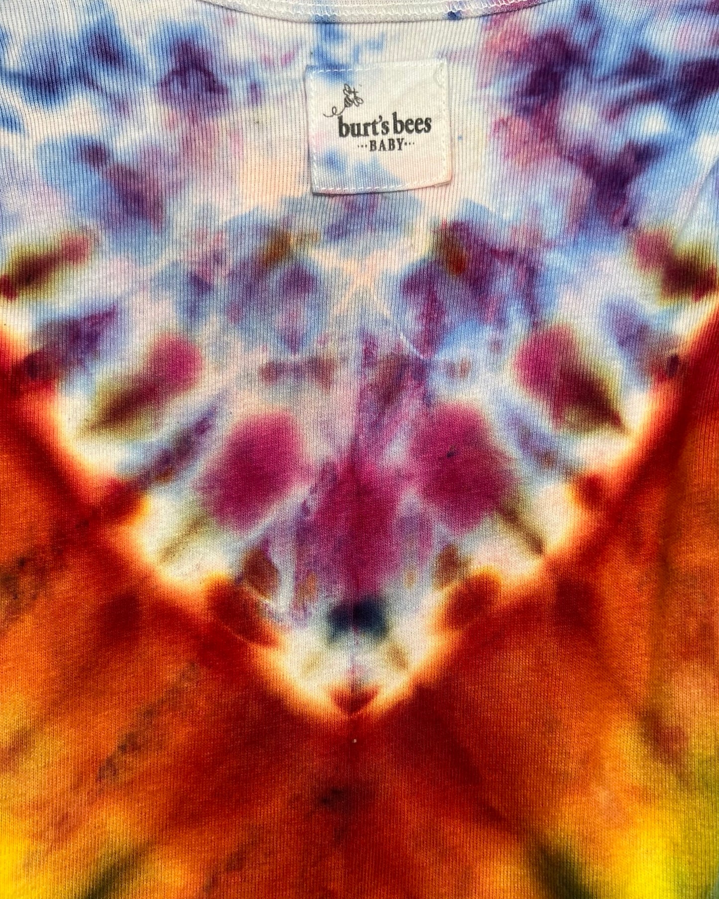 Tie Dye Baby One Piece - Organic Cotton - Rainbow Heart