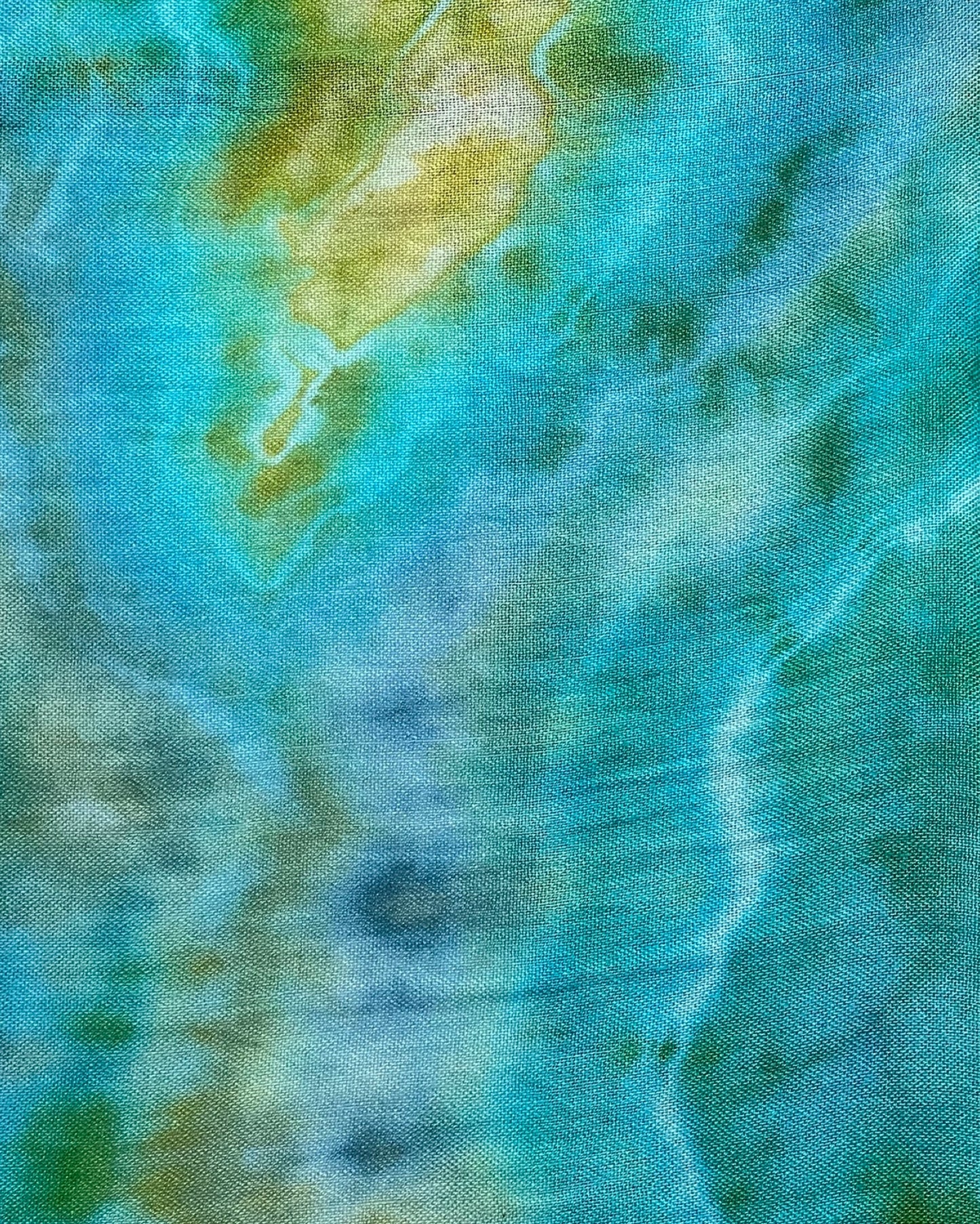 Ice Dyed Cotton Shawl - Tide Pool