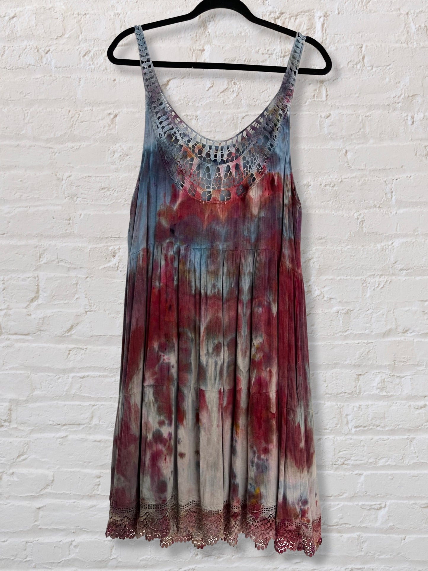 Tie Dye Woman's Sun Dress - Mediterranean Dream - M