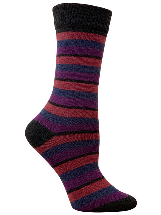 Lilith Jewel Toned Striped Crew Socks