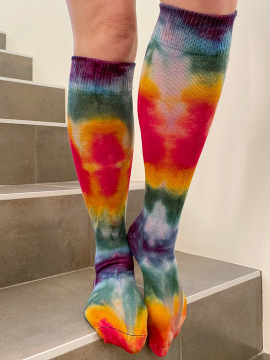 She's A Rainbow Tie Dye Organic Cotton Knee High