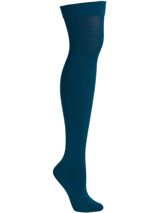Teal Solid Color Over The Knee