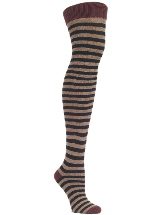 Zeus Striped Over The Knee Sock