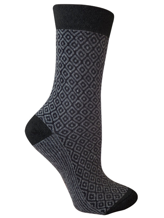 Zara Gray Diamond Pattern Crew
