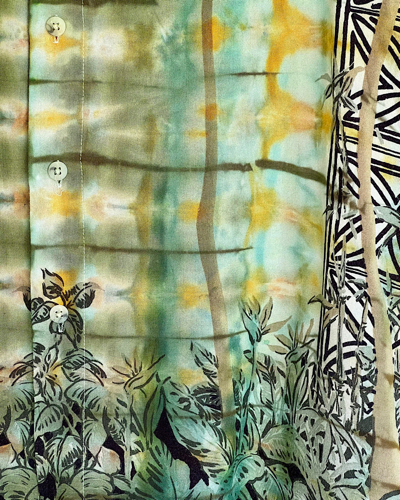 3xl rayon designer Hawaiian Aloha shirt detail