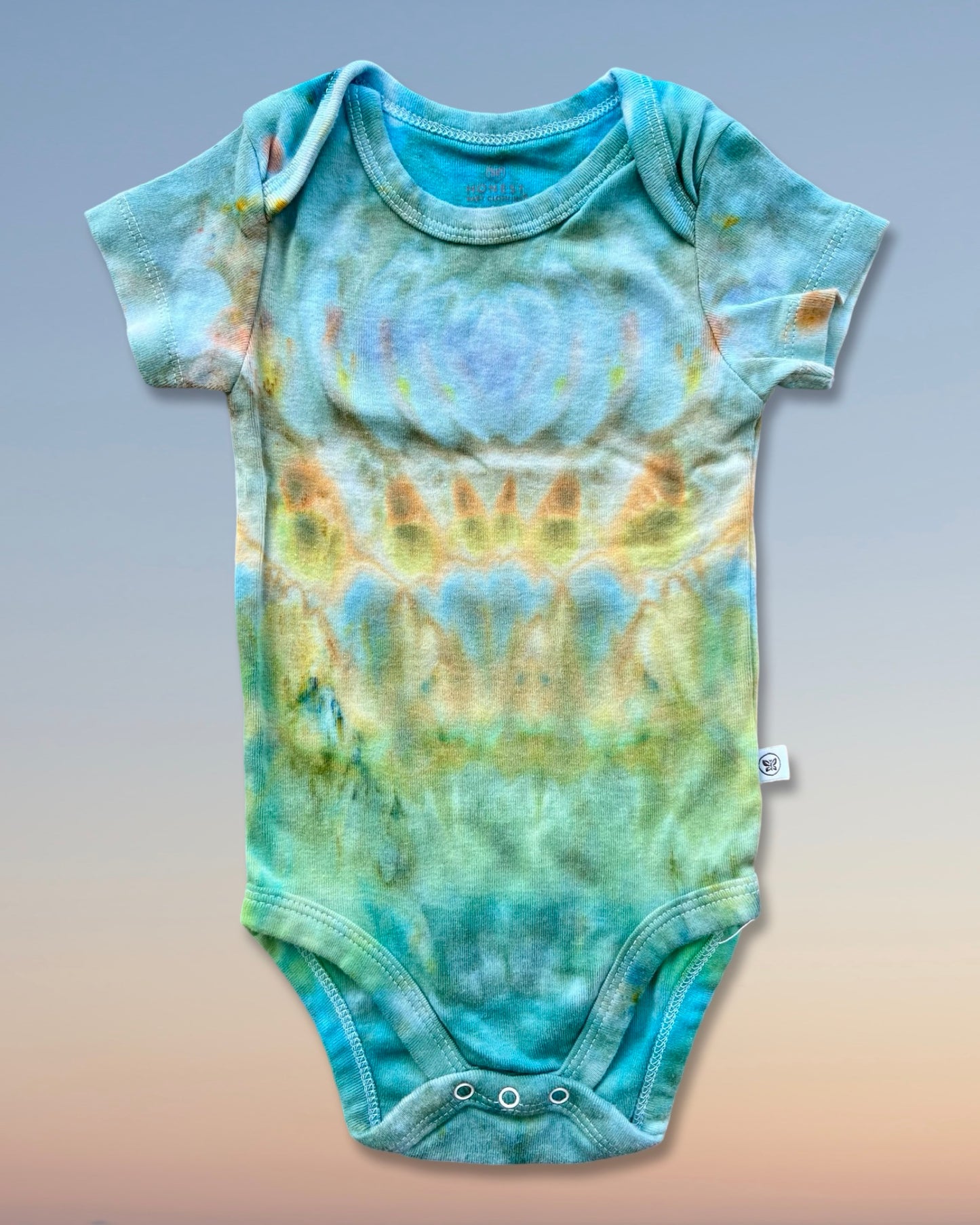 Tie Dye Baby One Piece - Organic Cotton - Ocean Tide