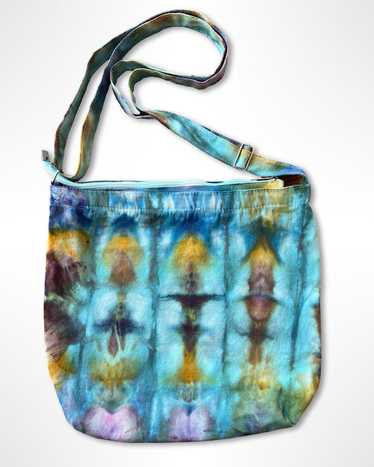 Tie Dye Crossbody Zipper Bag - Tiffany Glass