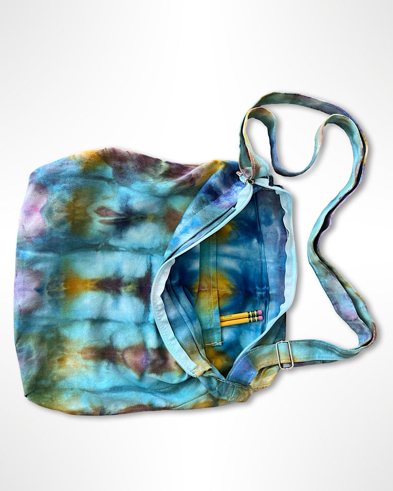 Tie Dye Crossbody Zipper Bag - Tiffany Glass