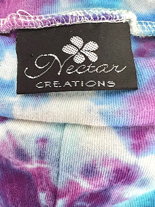 Tie Dye Capri Leggings - Nectar Purple - Medium