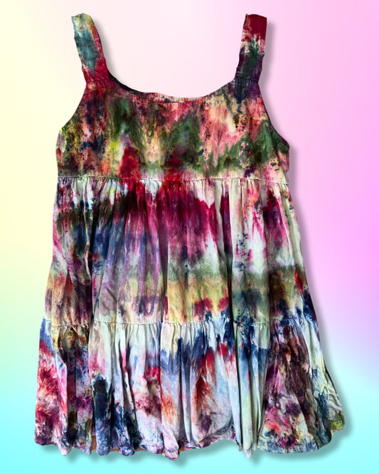 Tie Dye Girls Tank Dress Splatter Paint 2T