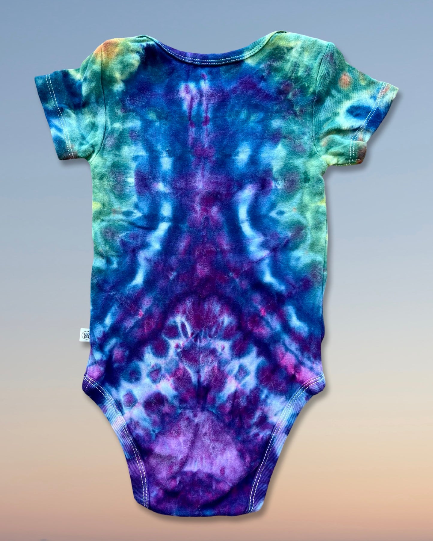 Tie Dye Baby One Piece - Organic Cotton - Rainbow Heart