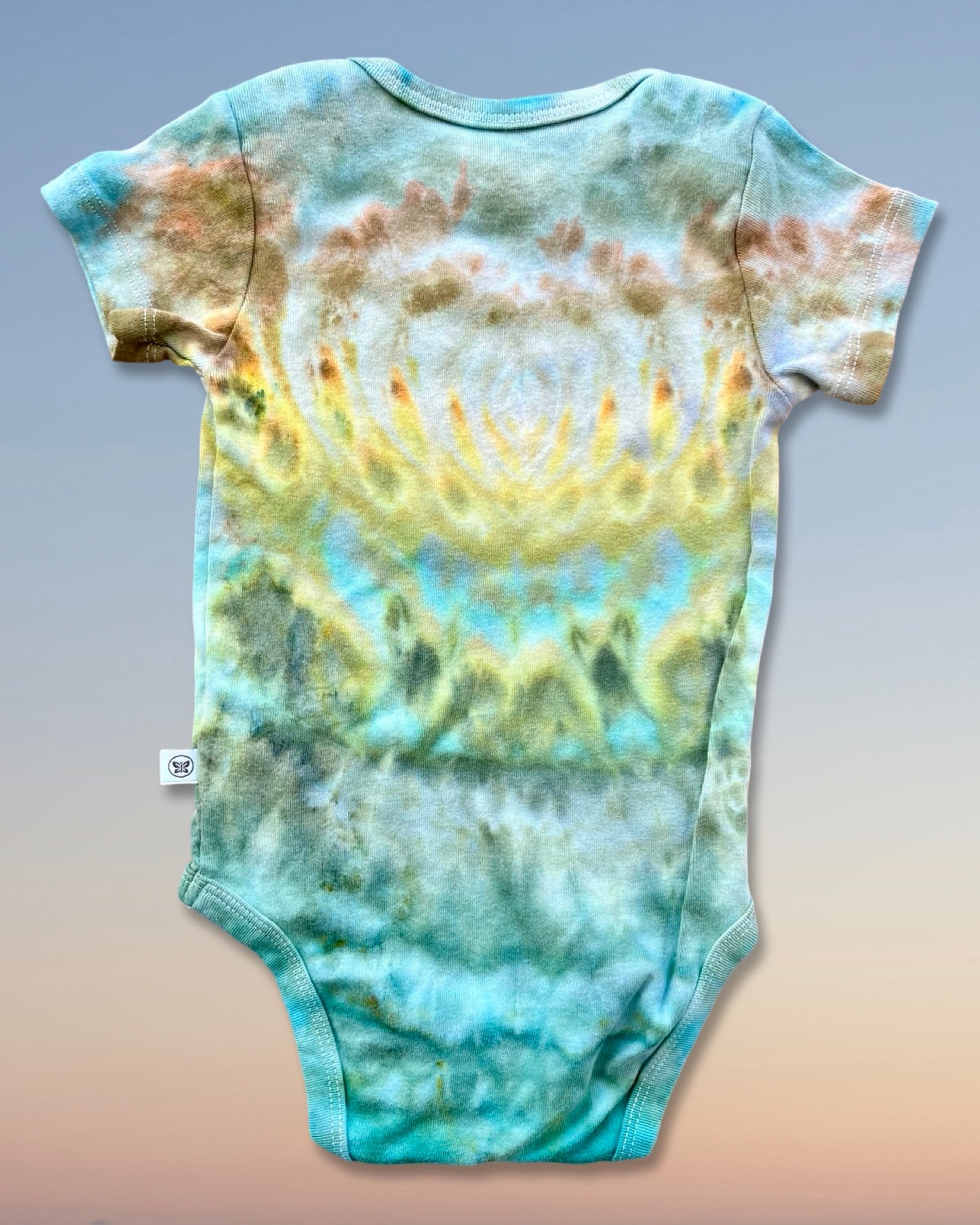 Tie Dye Baby One Piece - Organic Cotton - Ocean Tide