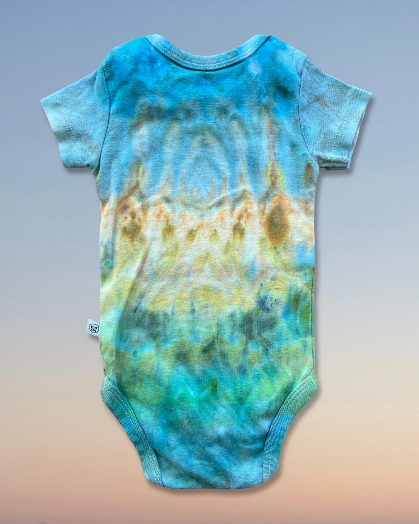 Tie Dye Baby One Piece - Organic Cotton - Ocean Tide