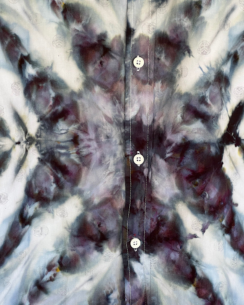 ice dyed mens button down shirt stormtrooper pattern 