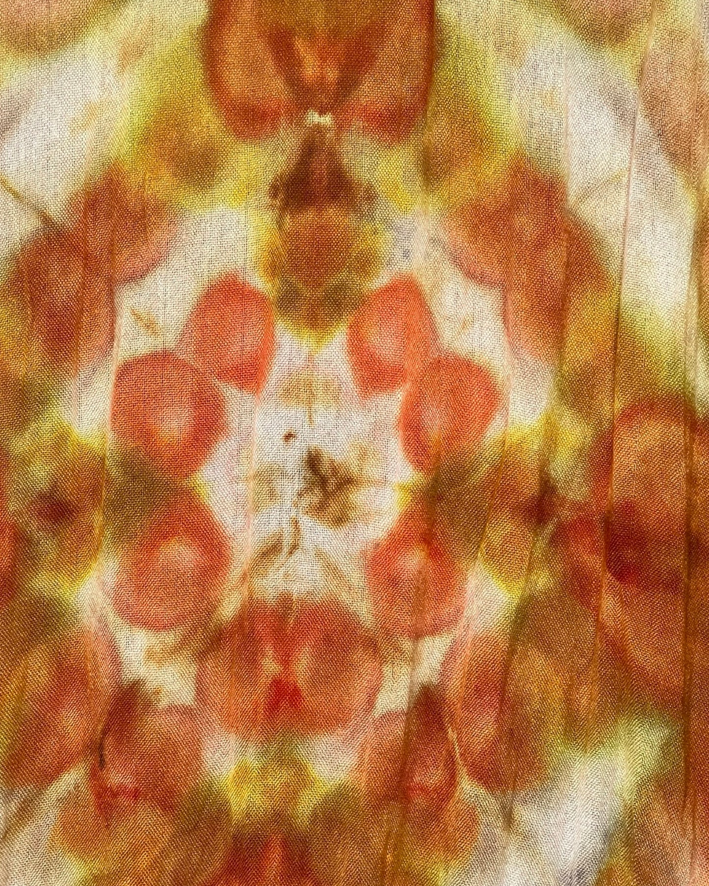 Ice Dyed Cotton Shawl - Golden Star