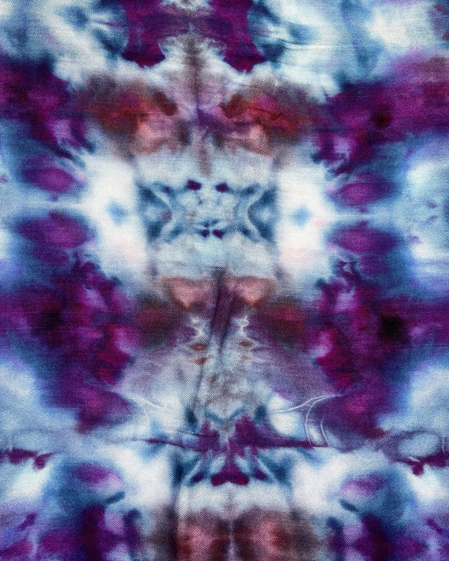 Ice Dyed Cotton Shawl - Nightshade