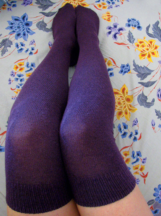 Solid Purple Over The Knee