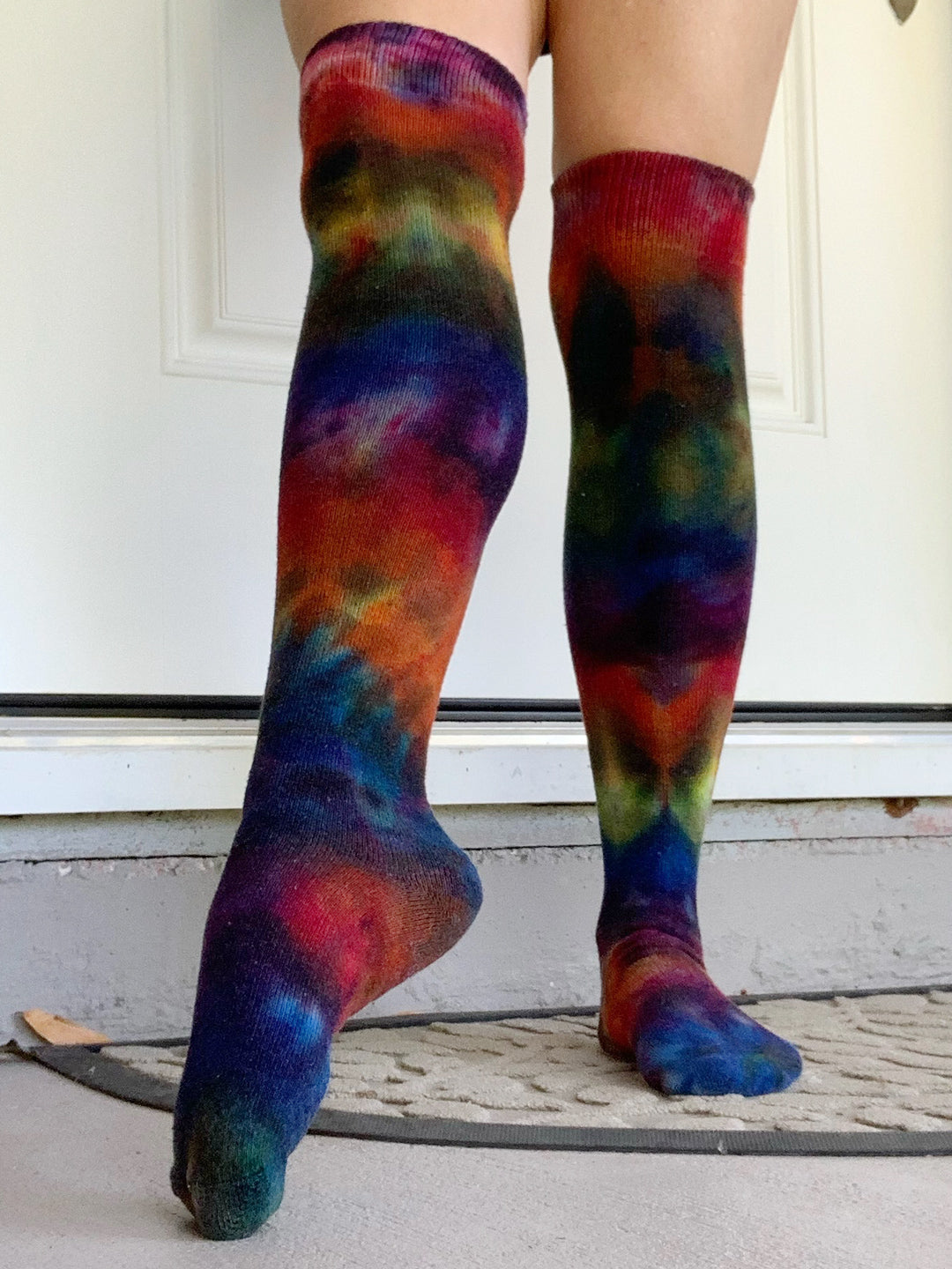 Rainbow Galaxy Tie Dye Over The Knee