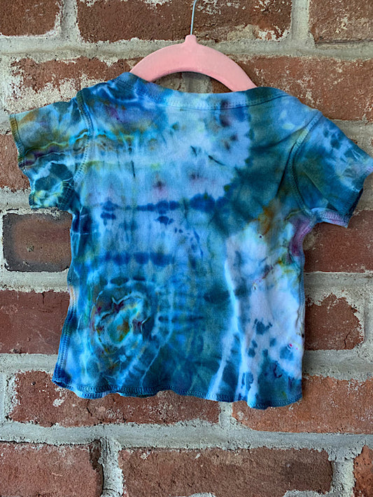 Tie Dye Baby T Shirt - Blue Geode