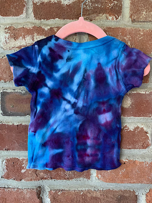 Tie Dye Baby T Shirt - Blue Side Bursts
